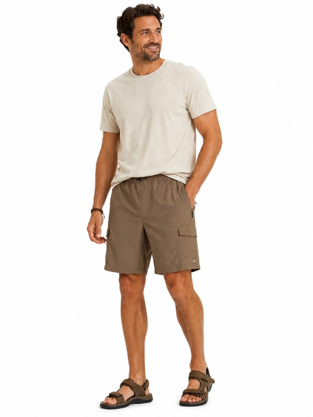 tentree EcoStretch Recycled Nylon Shorts XXL Falcon Water Repellent Zip Pocket